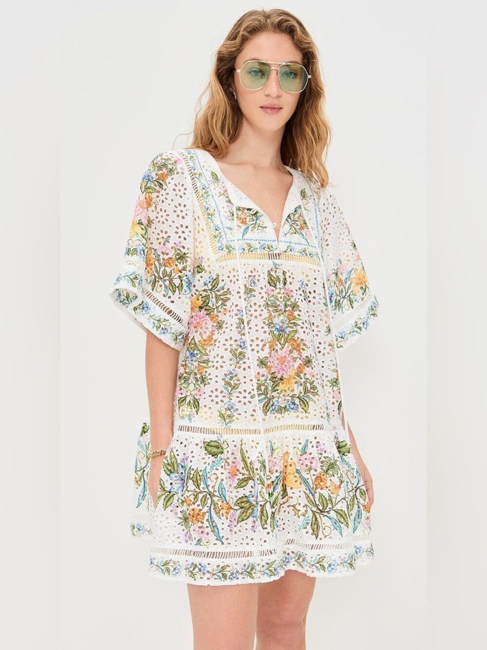Farm Rio Sweet Bloom Bouquet Short Cover Up
